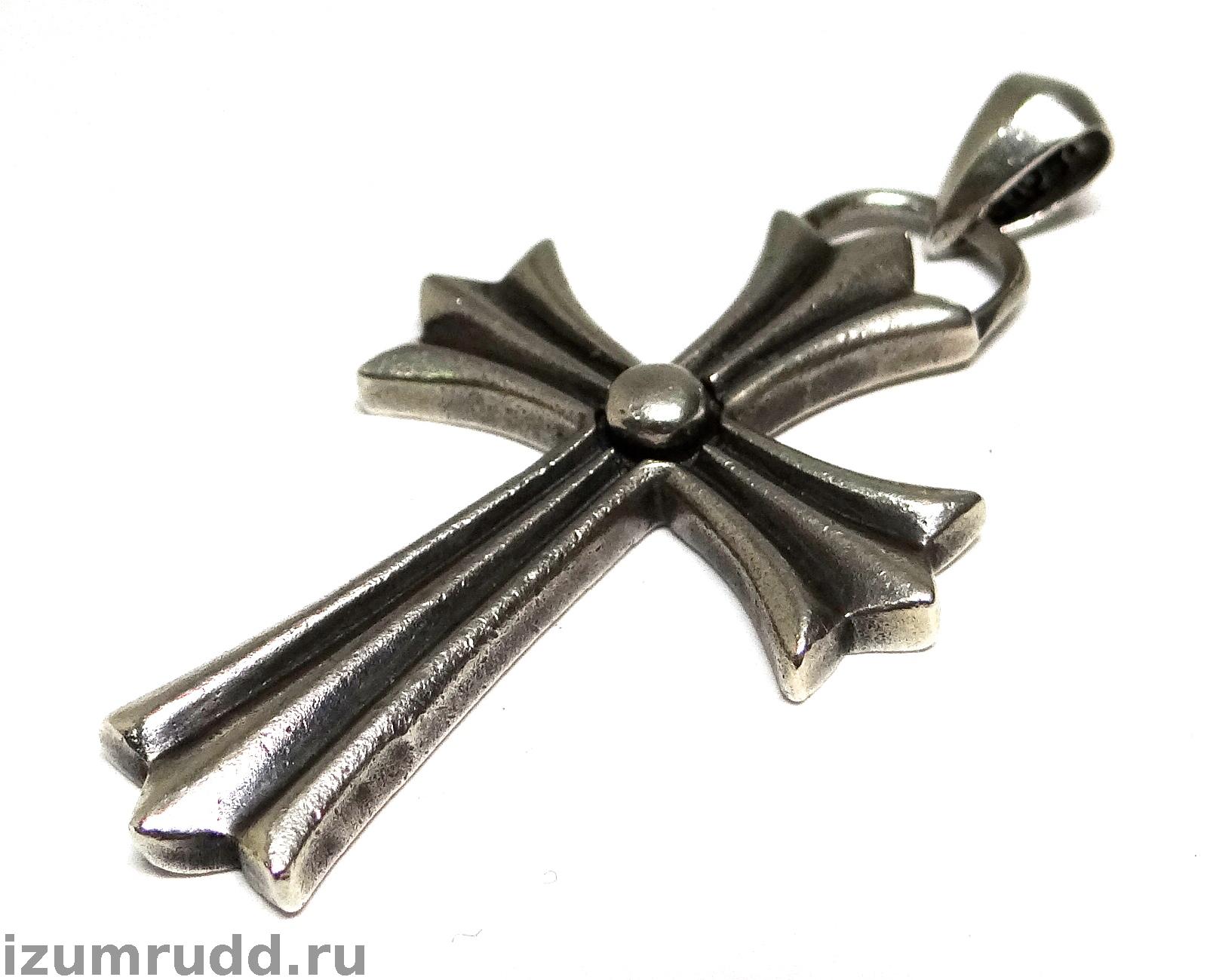 Крупный крест Chrome Hearts, серебро, оригинал