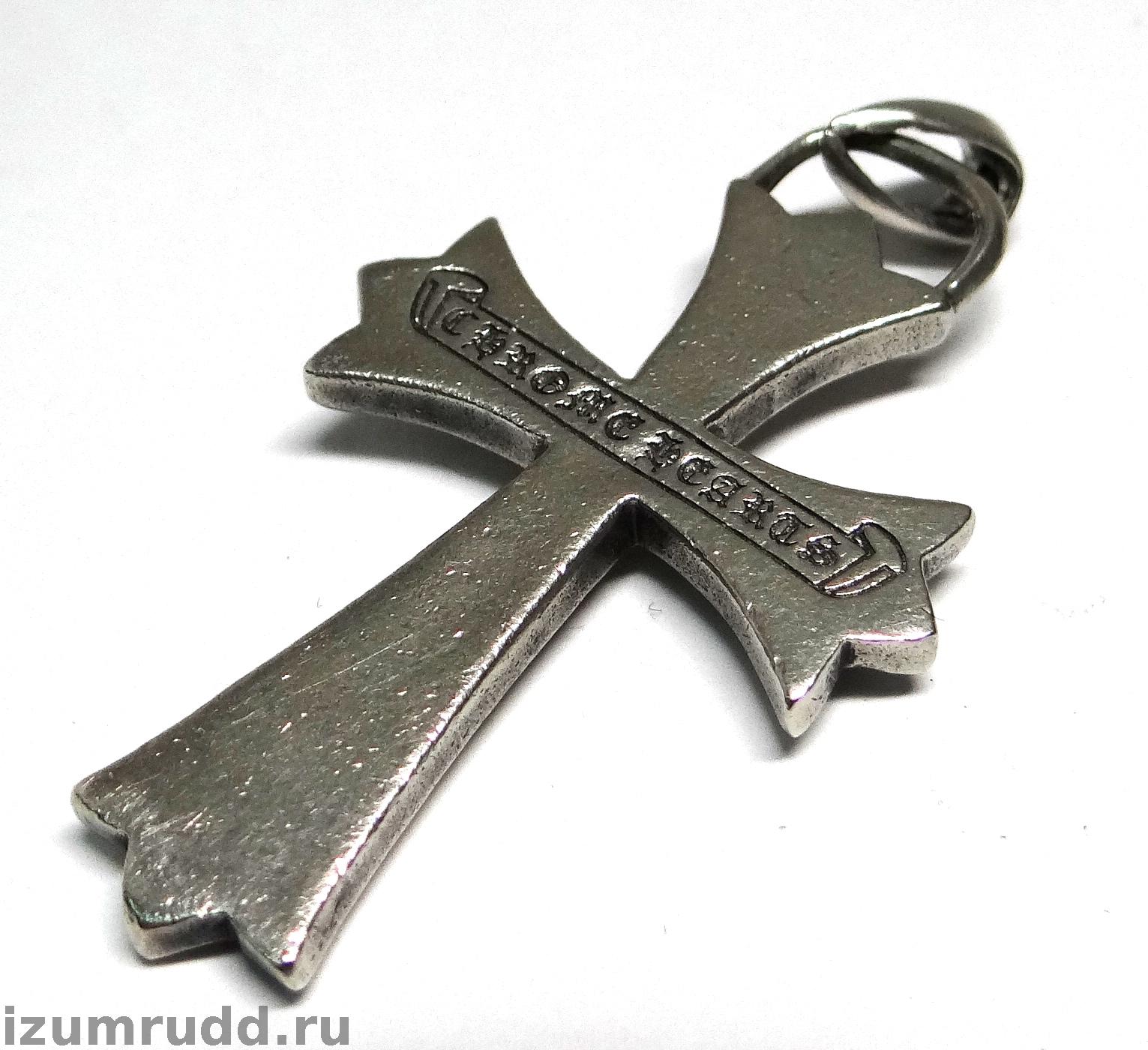 Крупный крест Chrome Hearts, серебро, оригинал