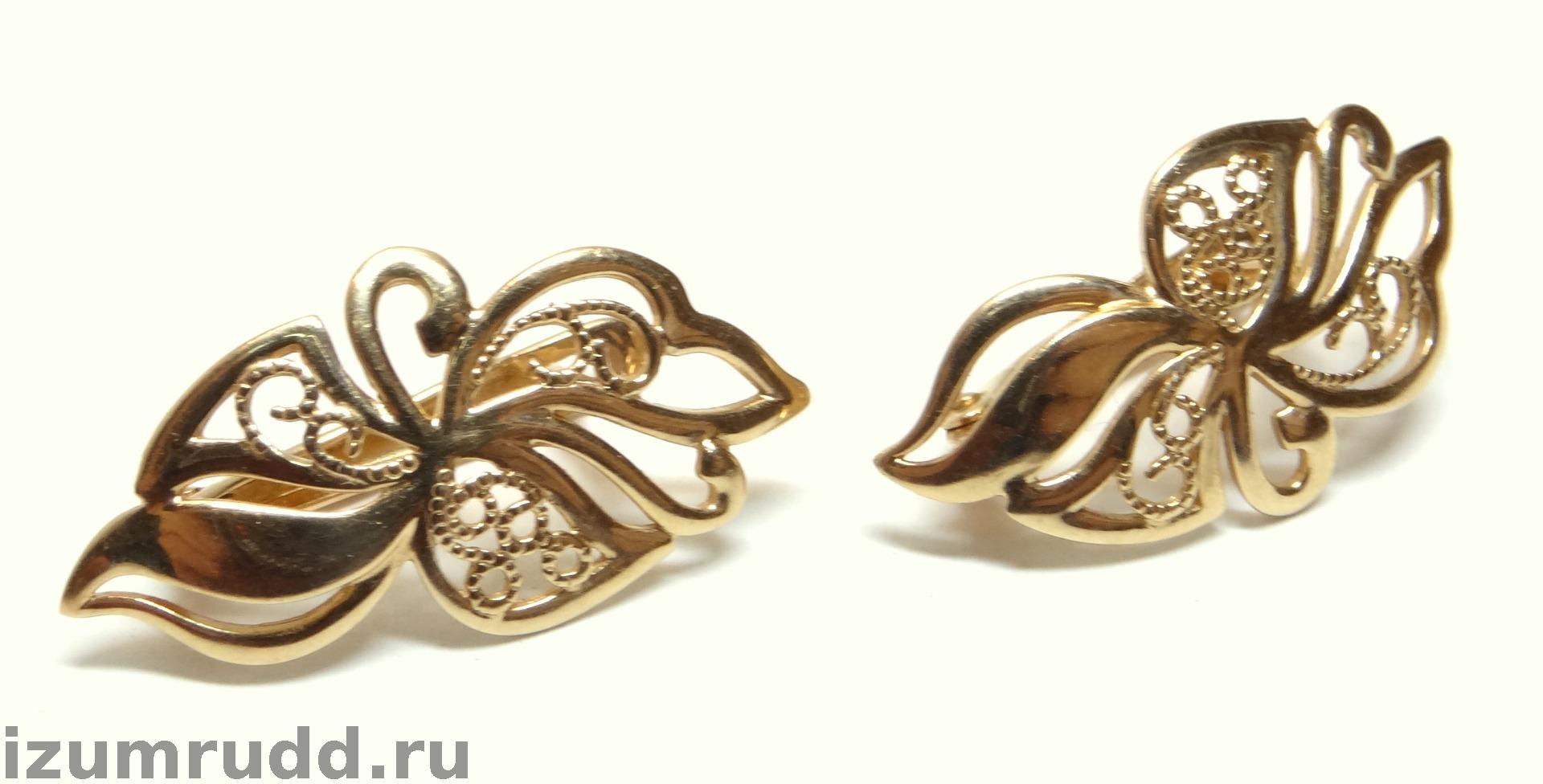 Золотые серьги 585 пробы