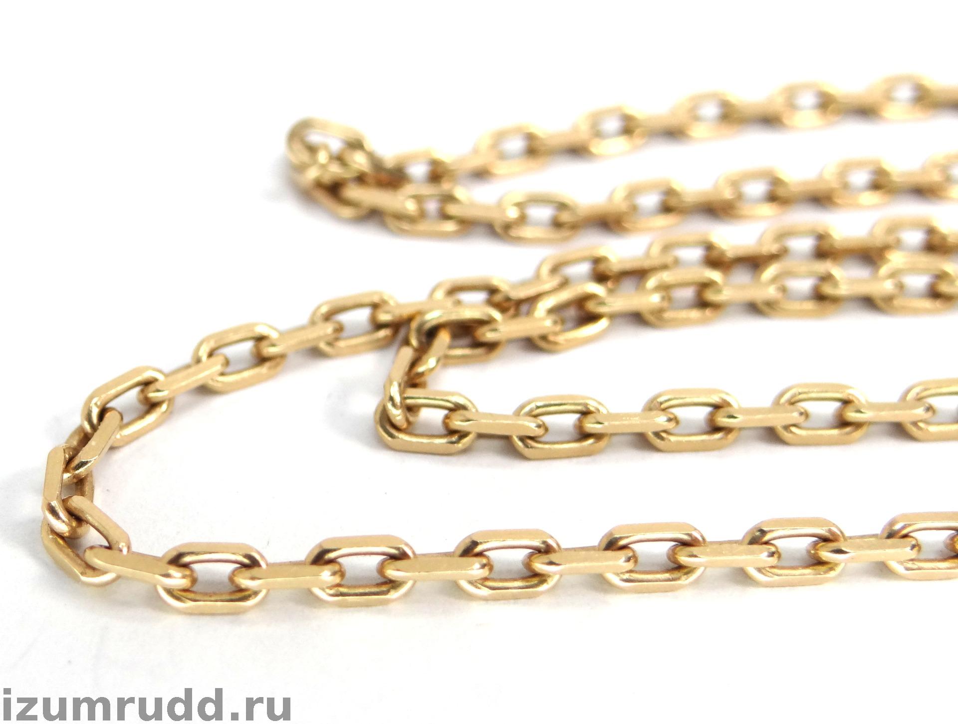 Золотая цепь 585 пробы плетения "Якорь"