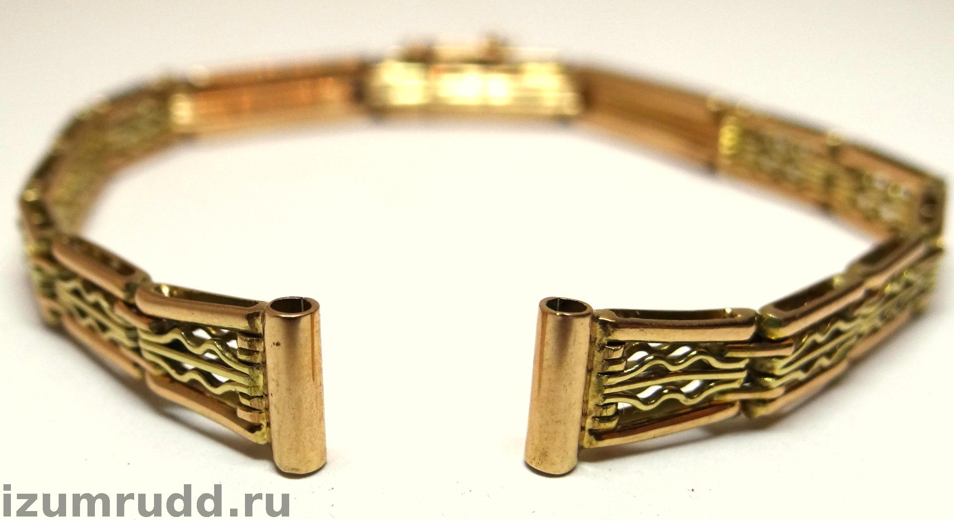 Женский золотой браслет для часов, СССР