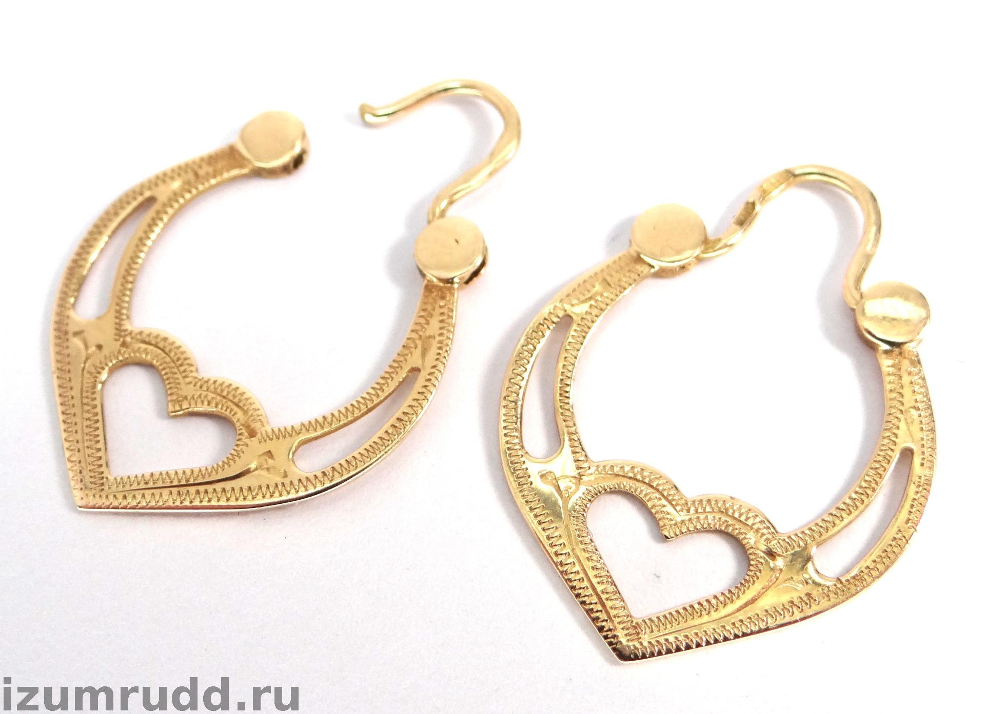 Золотые серьги 585 пробы