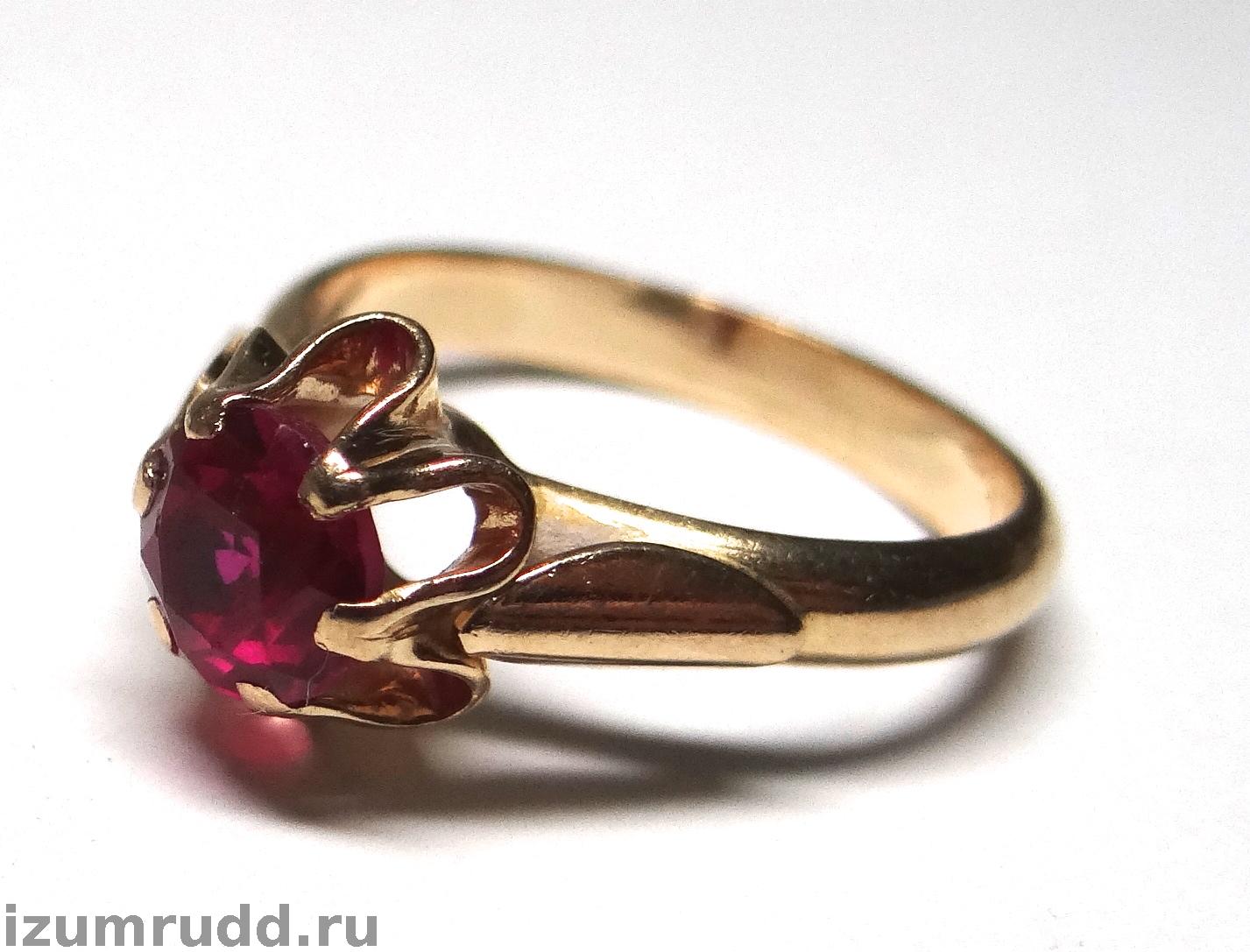 Советское золотое кольцо тюльпан 583 пробы, СССР.