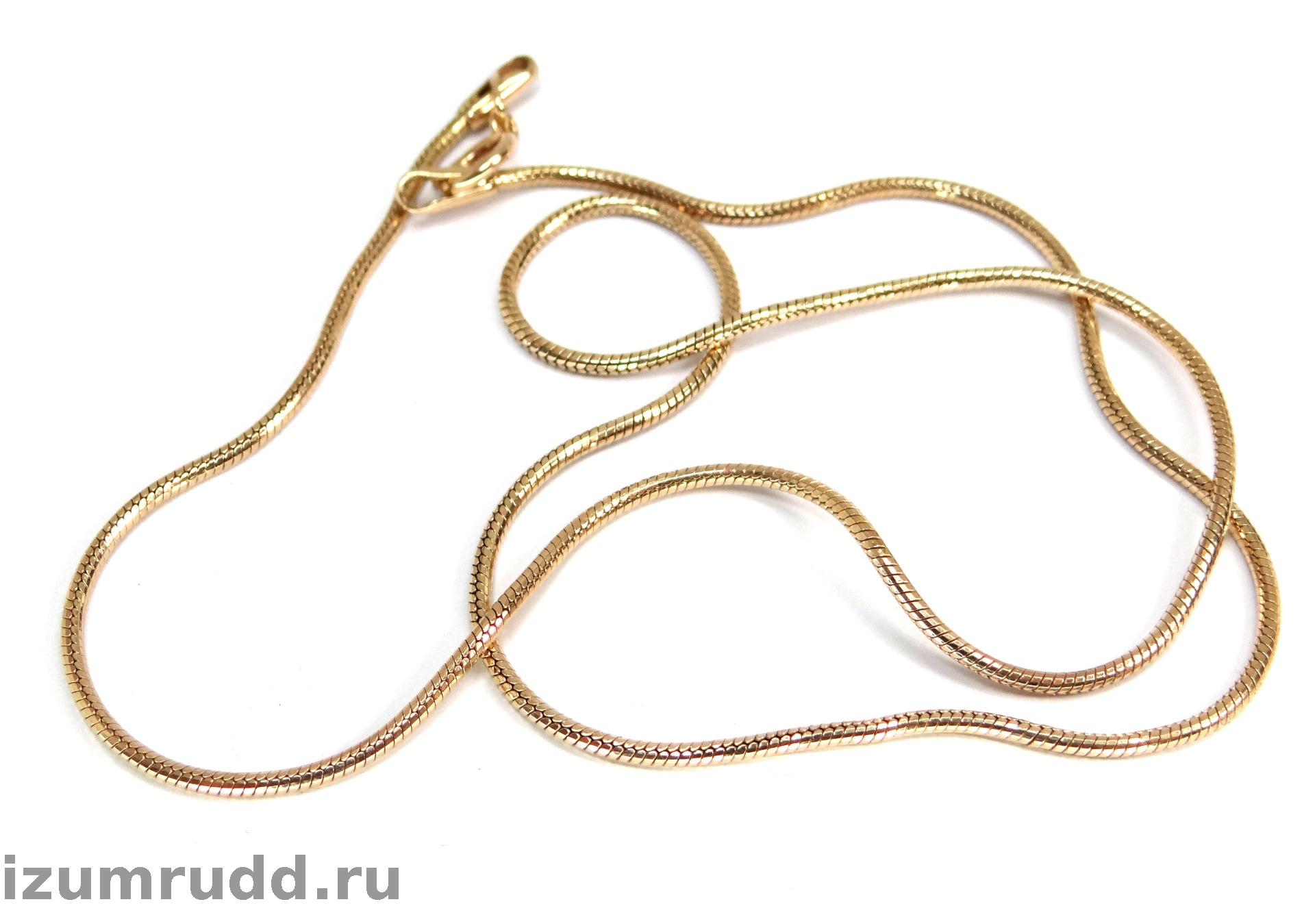 Золотая цепочка Шнурок 40 см