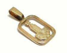 Золотой кулон "Олимпиада 80" 583 пробы, СССР